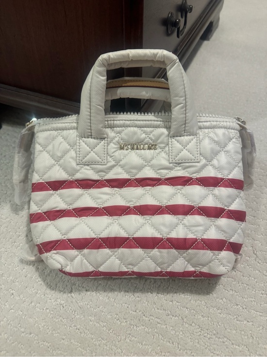 MZ Wallace Handbags - MZ Wallace White & Red Quilted Mini Purse